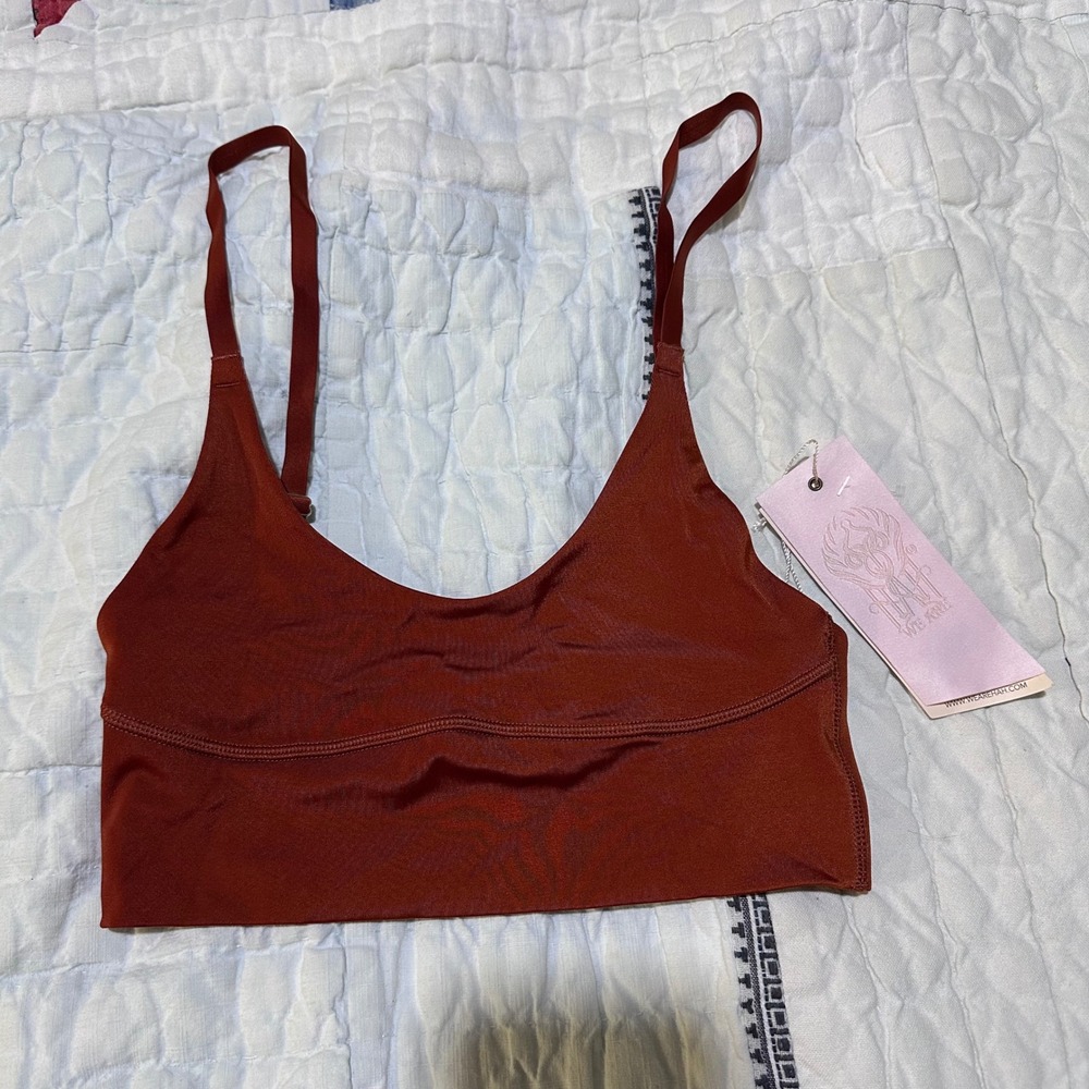 We Are Hah Bralette Rust XS New With Tags Eco Friendly Lycra